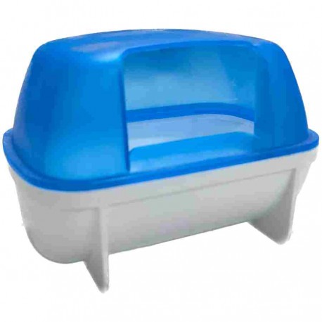 Bañera casa para hámster azul
