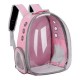 Mochila transportadora transparente rosa
